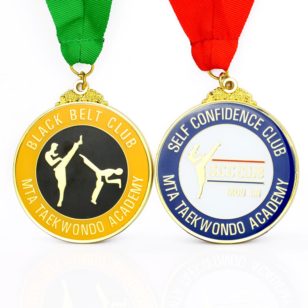 Čínský výrobce medailí Dodavatel pokovování Glod Vlastní kovový držák na taekwondo medaili (7)