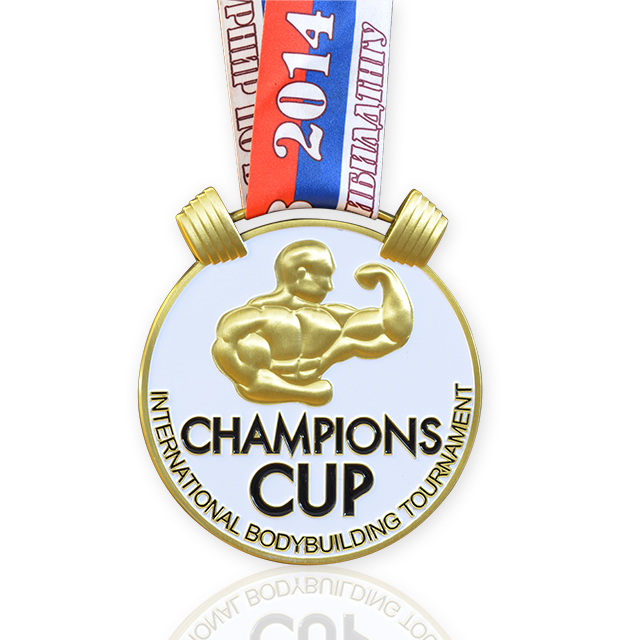 Оптовая продажа фабрики Изготовленная на заказ награда по тяжелой атлетике Спортивная медаль 3D Металлические медали по пауэрлифтингу с ремешком (2)