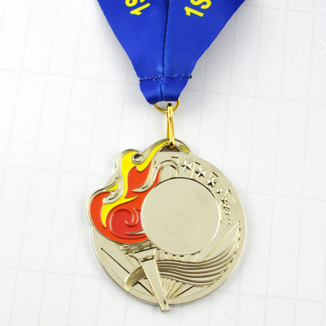 High Quality 2D Hollow Out Design Plating Gold Sliver customized Cheap Zinc Alloy Blank Metal Medal (1)